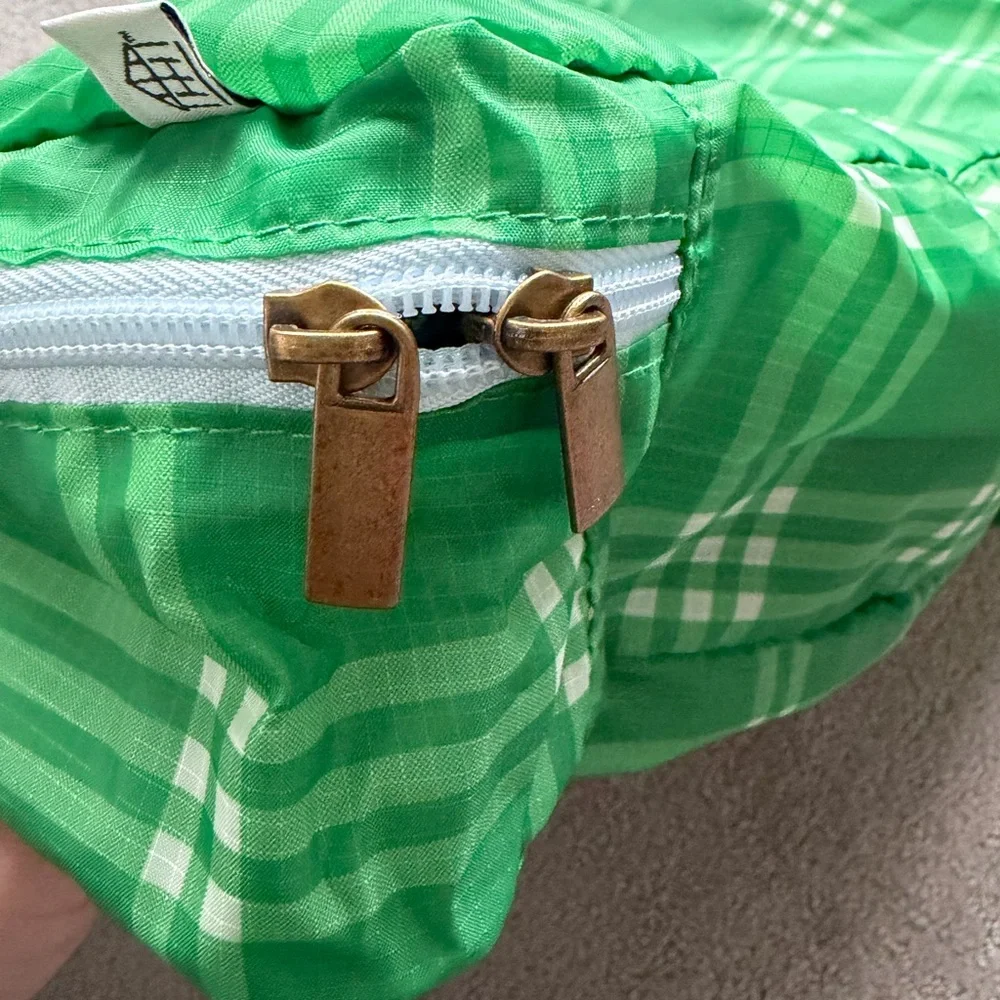 Hearth & Hand (Magnolia) Green Plaid Packing Cube - x large travel organization